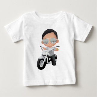 Camiseta De Bebé RockStar lindo en la motocicleta