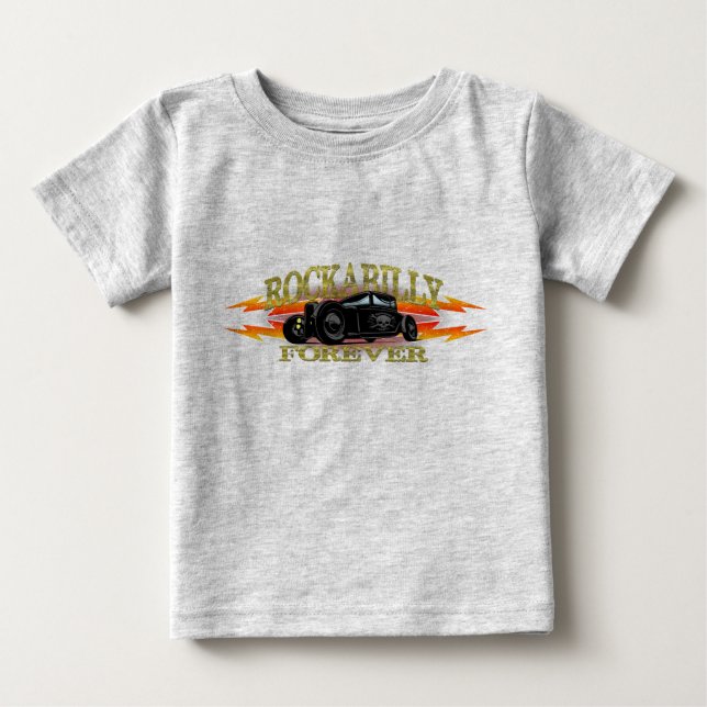 Camiseta De Bebé Rod caliente greaser Rockabilly (Anverso)