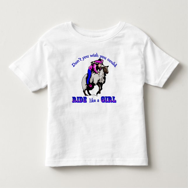 Camiseta De Bebé Rodeo Chica De Vaquera Mutton Bustin" Viaja Como U (Anverso)