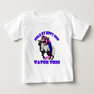 Camiseta De Bebé Rodeo Cowgirl Mutton Bustin" Sippy Watch This