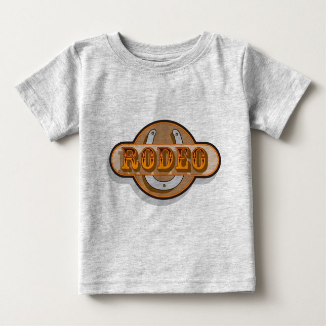 Camiseta De Bebé Rodeo Horseshoe (Anverso)