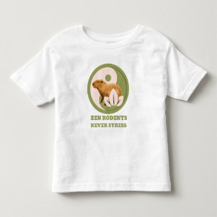 Camiseta De Bebé Roedores Zen Nunca Estrés Humor de Capybara