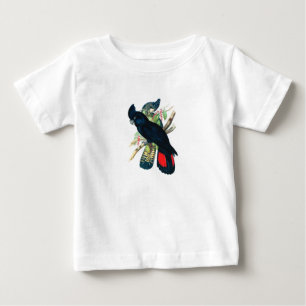 Camiseta De Bebé Rojo atado, Cockatoos. negros (de Banksian)