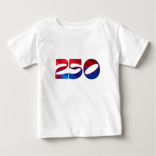 Camiseta De Bebé Rojo Blanco Raya Azul Estrellas América Cumpleaños