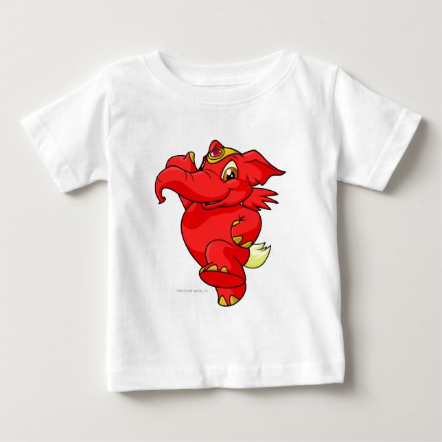 Camiseta De Bebé Rojo de Elephante (Anverso)