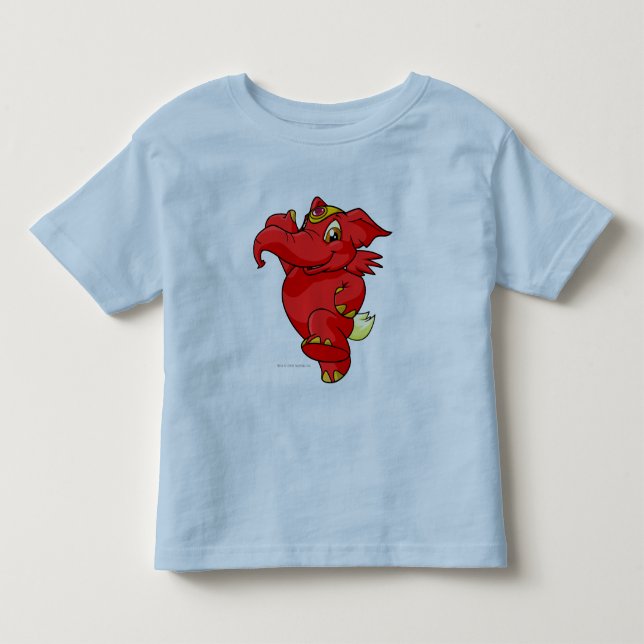Camiseta De Bebé Rojo de Elephante (Anverso)