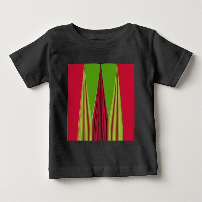 CAMISETA DE BEBÉ ROJO DORADO VERDE (Anverso)