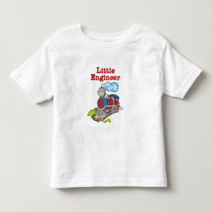 Camiseta De Bebé Rojo e ingeniero del tren azul pequeño
