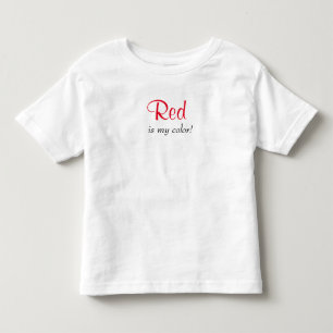 Camiseta De Bebé Rojo Es Mi Color