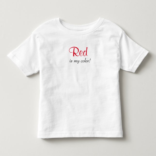 Camiseta De Bebé Rojo Es Mi Color (Anverso)