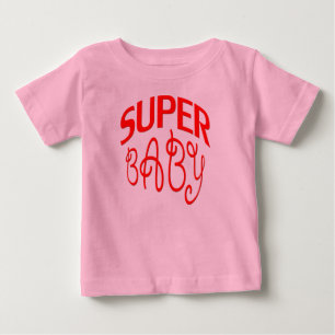 Camiseta De Bebé rojo súper bebé