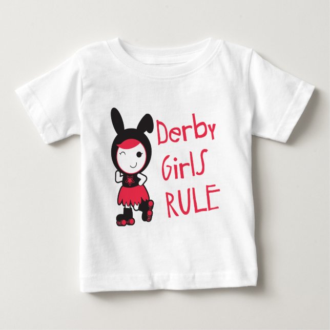 Camiseta De Bebé Roller Derby - Derby Chicas Rule (Anverso)