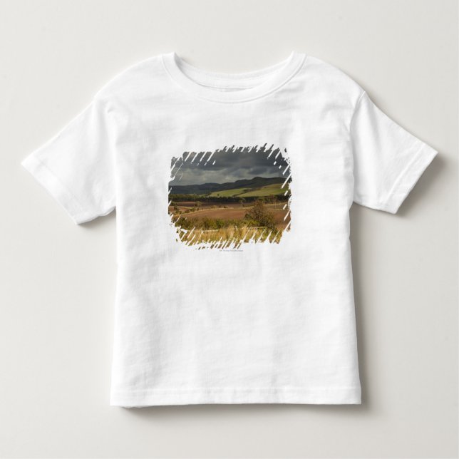 Camiseta De Bebé Rolling Hills y montañas debajo de un cielo (Anverso)