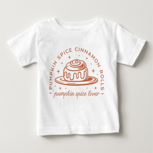Camiseta De Bebé Rollos de canela de calabaza y especias (Anverso)