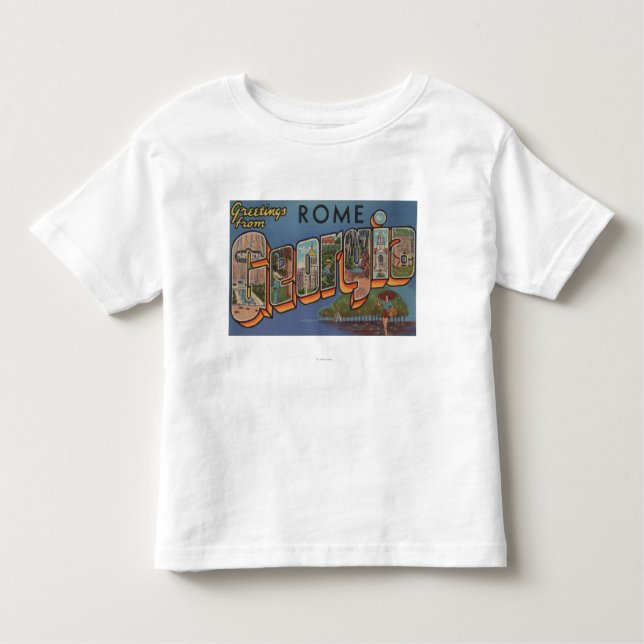 Camiseta De Bebé Roma, letra ScenesRome, GA de GeorgiaLarge (Anverso)