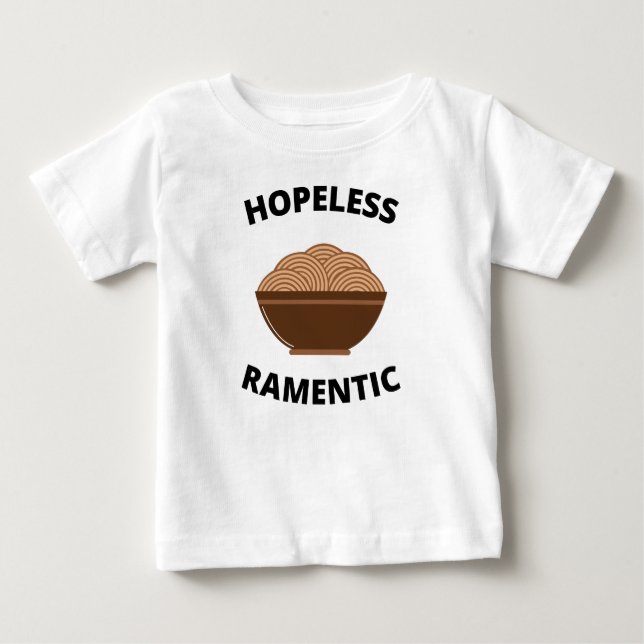 Camiseta De Bebé Romántico sin Esperanza  (Anverso)