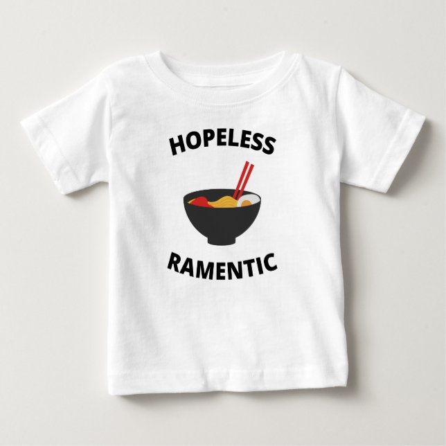 Camiseta De Bebé Romántico sin Esperanza  (Anverso)
