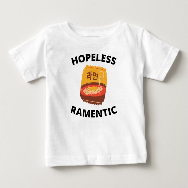 Camiseta De Bebé Romántico sin Esperanza  (Anverso)