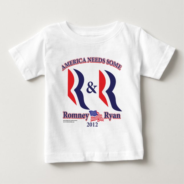 Camiseta De Bebé Romney y Ryan (Anverso)