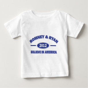 Camiseta De Bebé Romney y Ryan Believe
