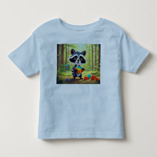 Camiseta De Bebé Rompecabezas del bosque de Rubik del mapache