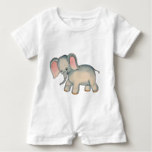 Romper bebé elefante retro