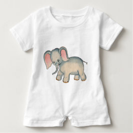 Camiseta De Bebé Romper bebé elefante retro