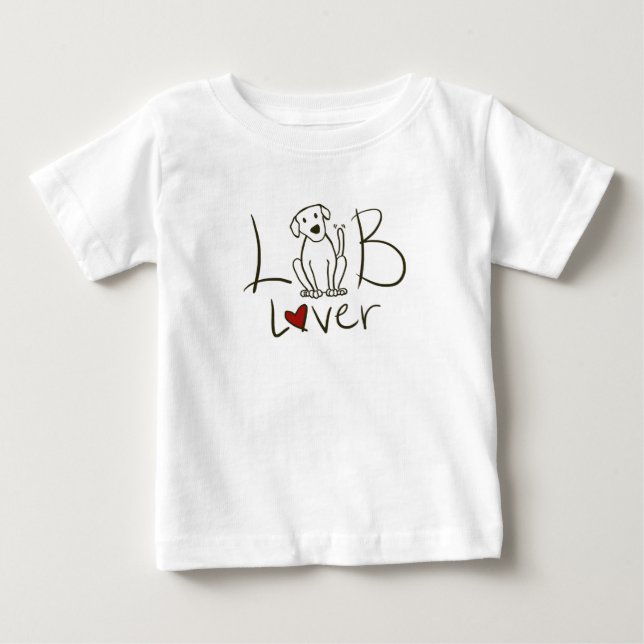 Camiseta De Bebé Romper de bebé de Lab Lover (Anverso)