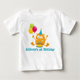 Camiseta De Bebé Romper de primer cumpleaños de un monstruo persona