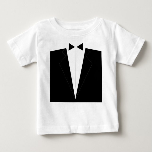 Camiseta De Bebé Romper formal Tux (Anverso)