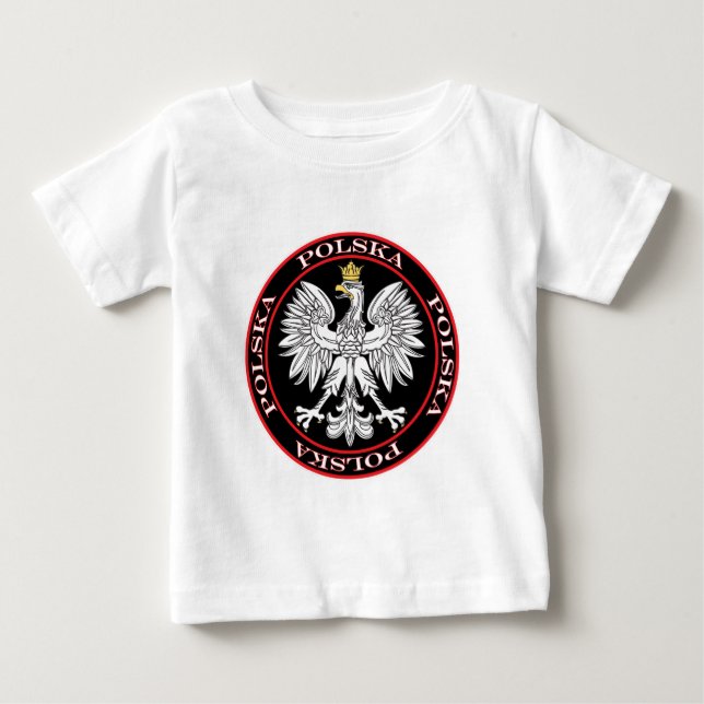Camiseta De Bebé Ronda de Águila Polska (Anverso)