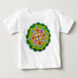 Camiseta De Bebé Ronda Mandala Toddler Ruffle Vestido
