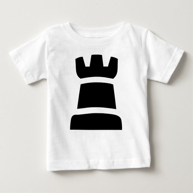 Camiseta De Bebé Rook negro (Anverso)