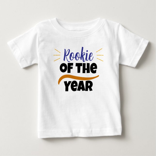 Camiseta De Bebé Rookie of the Year  – Cute Funny Kids  (Anverso)