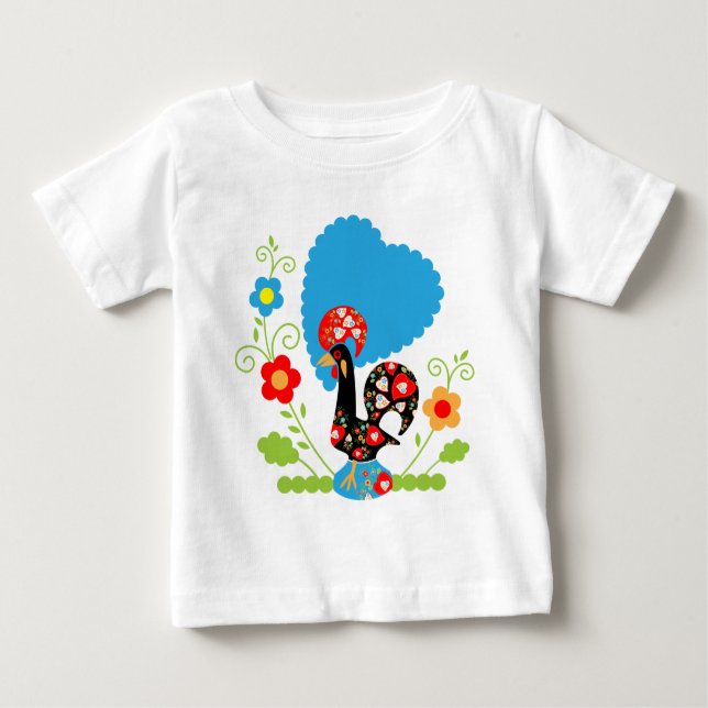 Camiseta De Bebé Rooster de Portugal (Anverso)