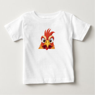 Camiseta De Bebé Rooster Peeking Cute Adorable Gracioso Personaliza