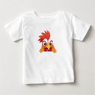 Camiseta De Bebé Rooster Peeking Cute Adorable Gracioso Personaliza