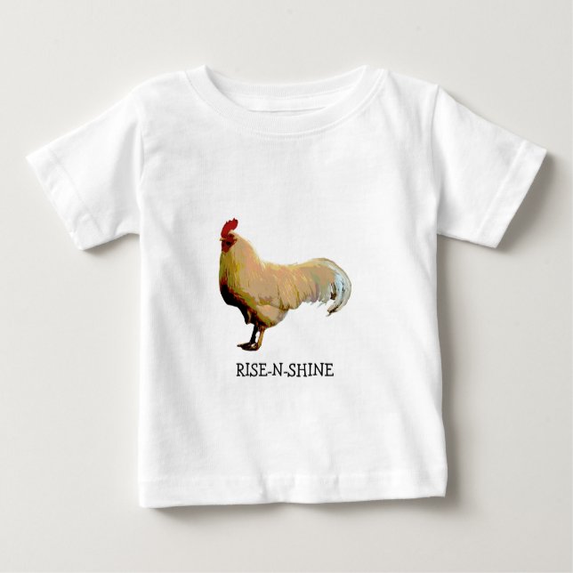 CAMISETA DE BEBÉ ROOSTER RISE-N-SHINE FOTO BABY T-SHIRT (Anverso)