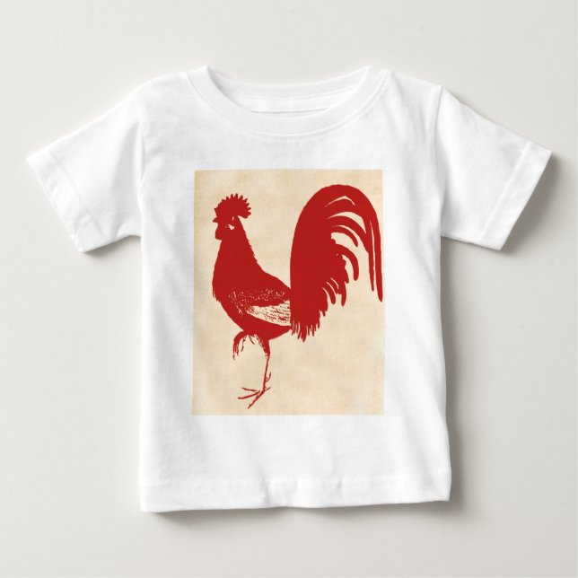 Camiseta De Bebé Rooster Rojo (Anverso)