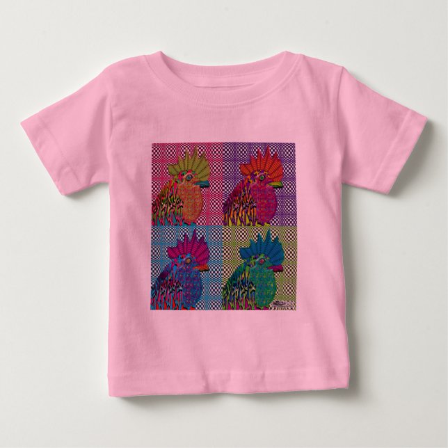 Camiseta De Bebé Roosters Gone Psycho (Anverso)