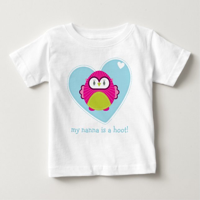 Camiseta De Bebé ROPA :: búho - hollín (Anverso)