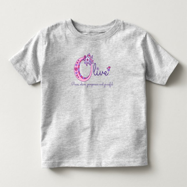 Camiseta De Bebé Ropa con monograma de letra O significado de nombr (Anverso)
