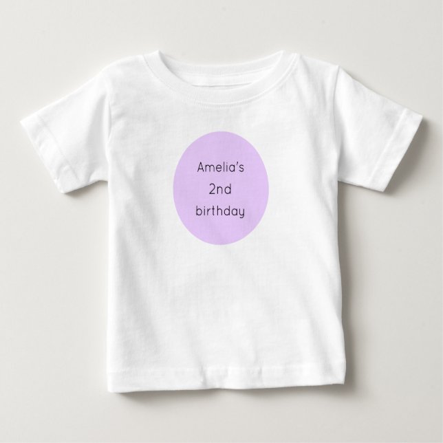 Camiseta De Bebé Ropa de ballet púrpura de cumpleaños (Anverso)