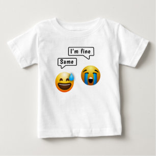 Camiseta De Bebé Ropa de bebé con cara sonriente adorable