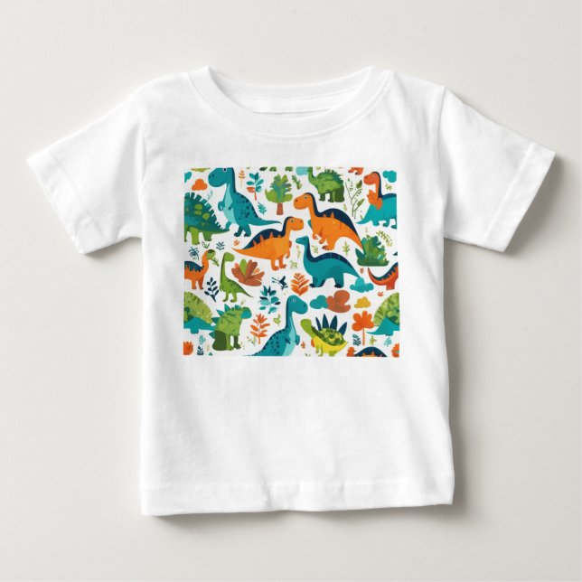 Camiseta De Bebé Ropa de caracteres de dinosaurio (Anverso)