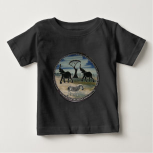 Camiseta De Bebé Ropa de elefante africano cebra Mara Trumpet Glory