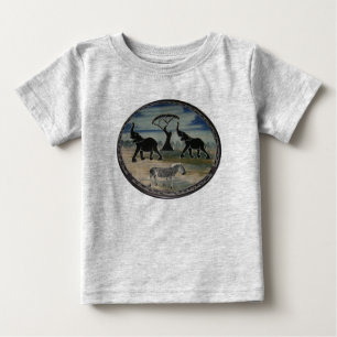 Camiseta De Bebé Ropa de elefante africano cebra Mara Trumpet Glory