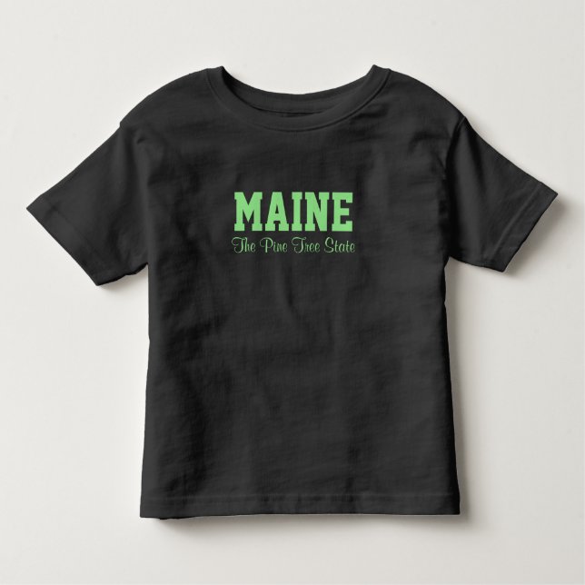 Camiseta De Bebé Ropa de encargo del texto de MAINE (Anverso)