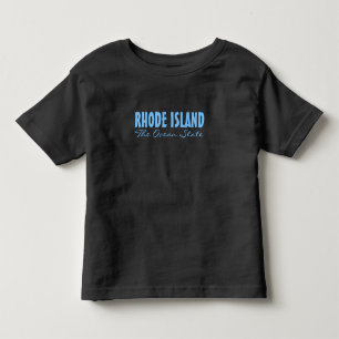 Camiseta De Bebé Ropa de encargo del texto de RHODE ISLAND