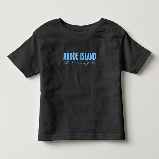 Camiseta De Bebé Ropa de encargo del texto de RHODE ISLAND (Anverso)